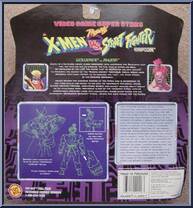 Wolverine vs. Akuma from Video Game Super Stars Presents - X-Men vs. Street Fighter - Series 1 manufactured by Toy Biz [Back]