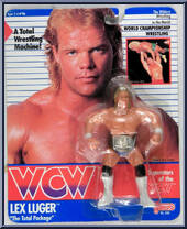 Lex Luger "The Total Package" (Blue Trunks) from WCW - Series 1 - Released in US manufactured by Galoob [Front]