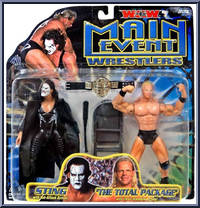 Sting & The Total Package from WCW - Main Event manufactured by Toy Biz [Front]