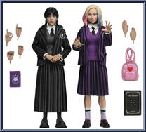 Wednesday Addams / Enid Sinclair (Nevermore Uniforms) from Wednesday - Clothed Retro manufactured by Neca [Loose]