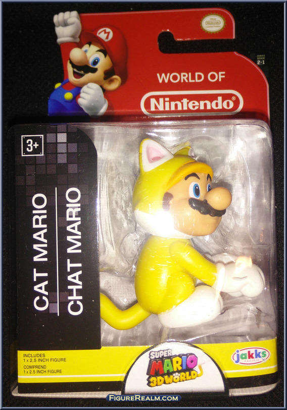 Jakks Pacific Mario 4 Inch World of Nintendo Series 2-2 Cat Mario Figure OG
