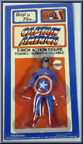 Captain America from World's Greatest - Bend 'n Flex manufactured by Mego [Front]
