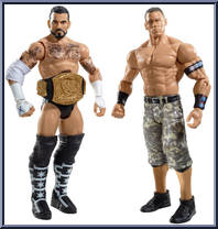 John Cena vs. C.M. Punk from WWE Battle Packs - Series 17 manufactured by Mattel [Loose]