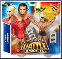Lana & Rusev from WWE Battle Packs - Series 34 manufactured by Mattel [Front]