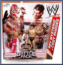 Rey Mysterio vs. Cody Rhodes from WWE Battle Packs - Series 13 manufactured by Mattel [Front]