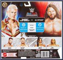 American Nightmare Cody Rhodes vs AJ Styles from WWE Championship Showdown - Series 22 manufactured by Mattel [Back]