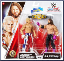 American Nightmare Cody Rhodes vs AJ Styles from WWE Championship Showdown - Series 22 manufactured by Mattel [Front]