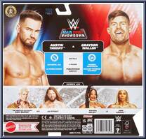 Austin Theory & Grayson Waller from WWE Championship Showdown - Series 22 manufactured by Mattel [Back]