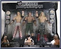 Shawn Michaels / John Cena / Edge from WWE Deluxe Aggression - 3-Packs - Series 4 manufactured by Jakks Pacific [Front]