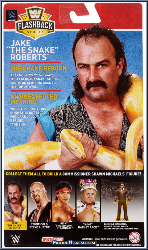 Mattel Action Figure WWE Jake Roberts - Serie Main Event #154, 15,2 Cm, 10 Punti Articolazione, Look Realistico