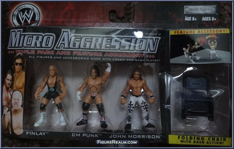 WWE MICRO AGGRESSION FINLAY CM PUNK & JOHN MORRISON FIGURES 