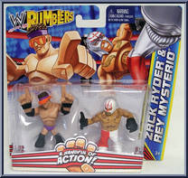 Zack Ryder / Rey Mysterio from WWE Rumblers - 2-Packs manufactured by Mattel [Front]