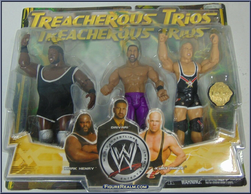 2006 WWE Jakks Kurt Angle DAIVARI Mark Henry Treacherous Trios Wrestling Figures for sale online 