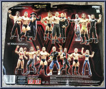 Randy Orton / John Cena / Jonathan Coachman from WWE Treacherous Trios - Series  7 manufactured by Jakks Pacific [Back]