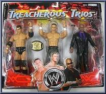 Randy Orton / John Cena / Jonathan Coachman from WWE Treacherous Trios - Series  7 manufactured by Jakks Pacific [Front]