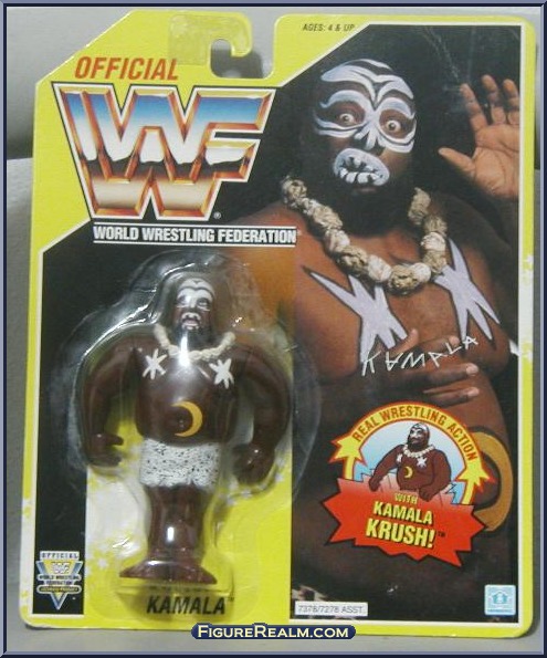 Hasbro WWF Kamala w/moon on belly MOC. CAS graded