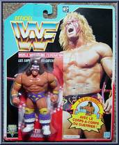 Ultimate Warrior (Purple Trunks) from WWF - Series  3 manufactured by Hasbro [French Card]