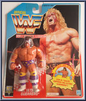 Ultimate Warrior (Purple Trunks) from WWF - Series  3 manufactured by Hasbro [Spanish Card]