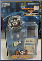 Hardy Boyz Chair / Bell / 2 Soda Cans / Belt from WWF - Ring Gear - Series 3 - Hardcore Hardware manufactured by Jakks Pacific [Front]