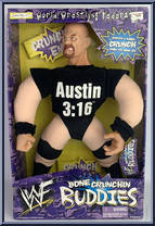 Steve Austin (Black Shirt) from WWF - Bone Crunchin Buddies manufactured by Jakks Pacific [Front]