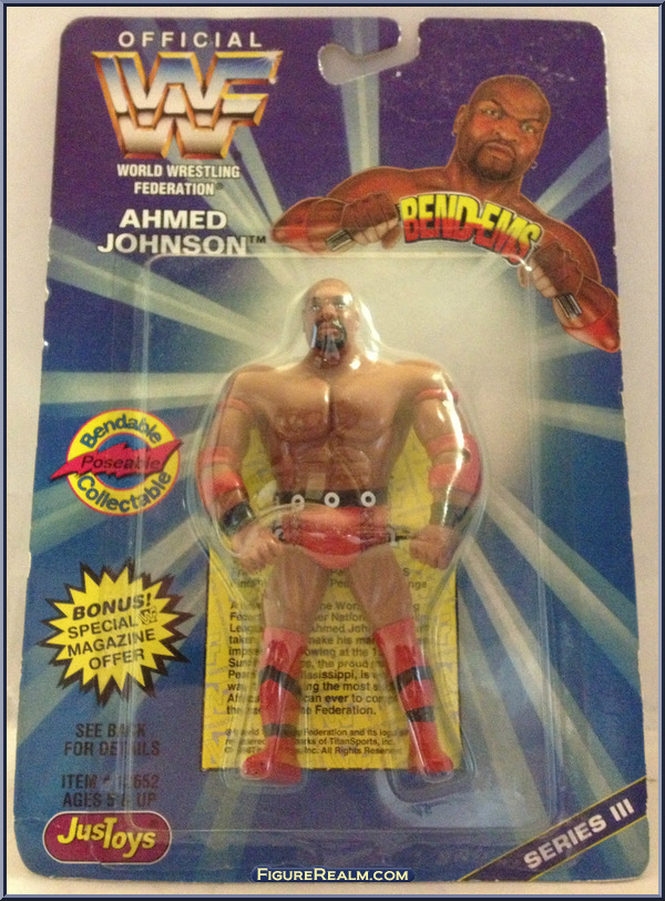 Details about   WWF Just Toys Bend 'Ems Series 3 Ahmed Johnson MOC WWE 