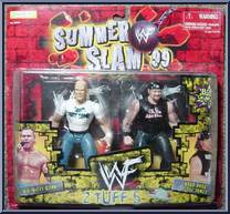B.A. Billy Gunn vs. Road Dogg Jesse James from WWF Summer Slam 99 - 2 Tuff 5 manufactured by Jakks Pacific [Front]