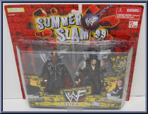Viscera vs. Undertaker from WWF Summer Slam 99 - 2 Tuff 5 manufactured by Jakks Pacific [Front]
