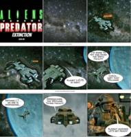 Aliens versus predator extinction Comic Strip Panel #1