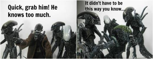 A brief study in the peculiar behavioral traits of the Xenomorph Comic Strip Panel #10