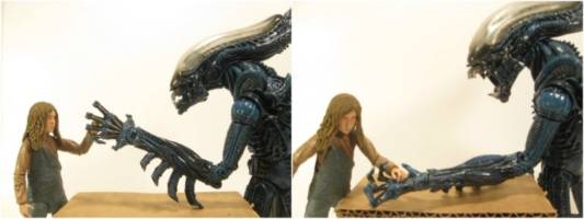 A brief study in the peculiar behavioral traits of the Xenomorph Comic Strip Panel #2