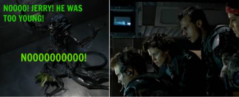 A brief study in the peculiar behavioral traits of the Xenomorph Comic Strip Panel #20