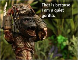 A gorilla joke. Comic Strip Panel #3