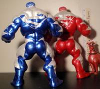 Red & Blue Supermen (Marvel Icon) Custom Action Figure