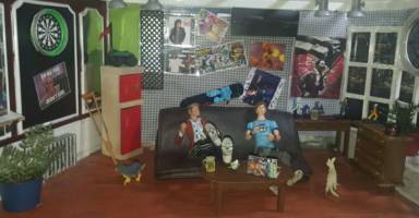 Man Cave (My Heroes) Custom Diorama / Playset