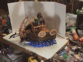 The Barracuda / Warship (Dungeons and Dragons) Custom Diorama / Playset