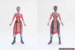 Nakia repaint (Marvel Legends) Custom Action Figure [Nakia custom action figure before and after]