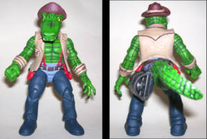 Leatherhead (NECA '87 Cartoon Style) (Teenage Mutant Ninja Turtles) Custom Action Figure [Matched Luggage]