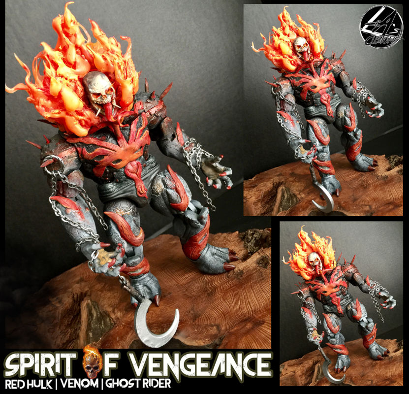 Spirit Vengeance Red (Venom/Ghost Rider (Marvel Legends) Custom Figure