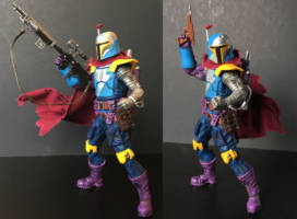 Star Wars Black Mandalorian Custom Jedi Hunter (Star Wars) Custom Diorama / Playset