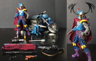 Star Wars Black Mandalorian Custom Jedi Hunter (Star Wars) Custom Diorama / Playset