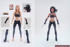X-23 (Marvel vs Capcom) (Marvel Legends) Custom Action Figure [X-23 custom action figure before and after]