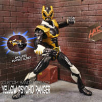 Yellow Psycho Ranger (Bandai Legacy) with Psycho Sling (Power Rangers) Custom Action Figure