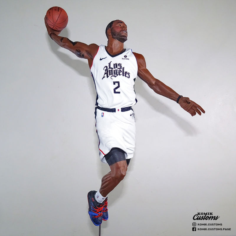 NBA LA Clippers Kawhi Leonard Editable Basketball Jersey Layout