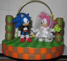 Green Hill wedding cake Topper (Sonic) Custom Diorama / Playset