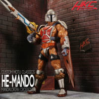 He-Mando (The Mandalorian/ He-Man crossover action figure) MOTU Classics (Masters of the Universe) Custom Action Figure