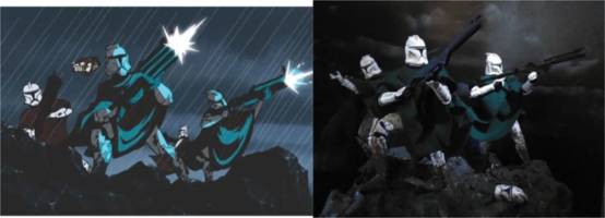 Hawkbat Clone Batallion Black Series- The Real Clone Wars (Star Wars Clone Wars) Custom Diorama / Playset