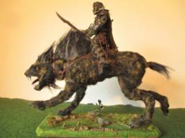 Warg with rider, custom of the toybiz figures (Gorbag) (Lord of the Rings) Custom Action Figure