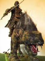 Warg with rider, custom of the toybiz figures (Gorbag) (Lord of the Rings) Custom Action Figure