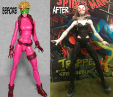 Spider Gwen (Marvel Legends) (Marvel Legends) Custom Action Figure [Before and After]