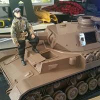 One 12th Scale Mezco WWII Panzer Captain (Battlefield) Custom Action Figure [Brand new Panzer IV Ausf H]